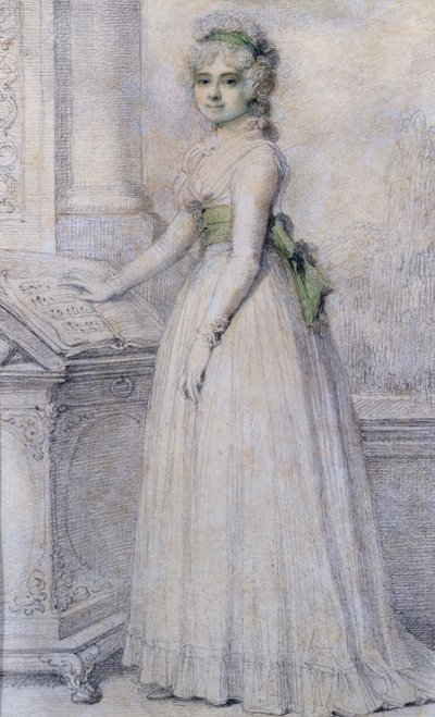 Ritratto di una donna accanto a un leggio, 1793 da Richard Cosway